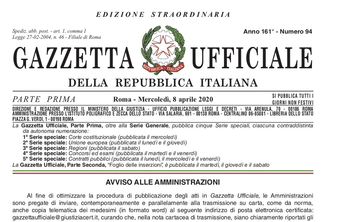 COPERTINA decreto liquidita 8 aprile 2020 n23